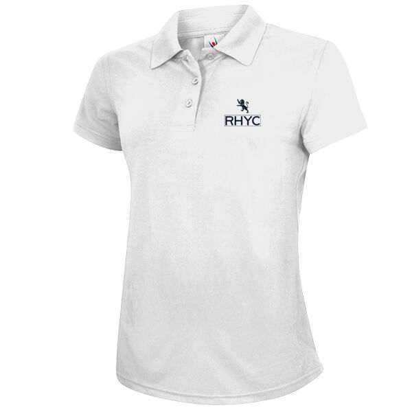 RHYC Ladies Performance WHT Polo shirt Thumbnail