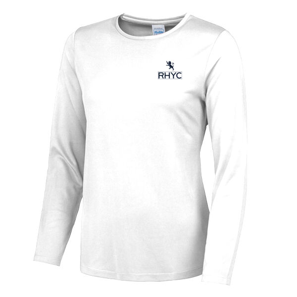 RHYC Ladies Long Sleeve WHT Technical T-Shirt Thumbnail